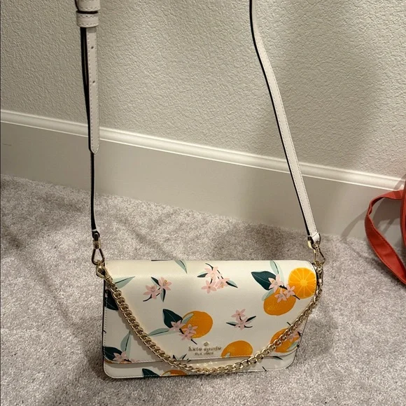 kate spade caron madison flap convertible crossbody orange toss - Picture 4 of 5